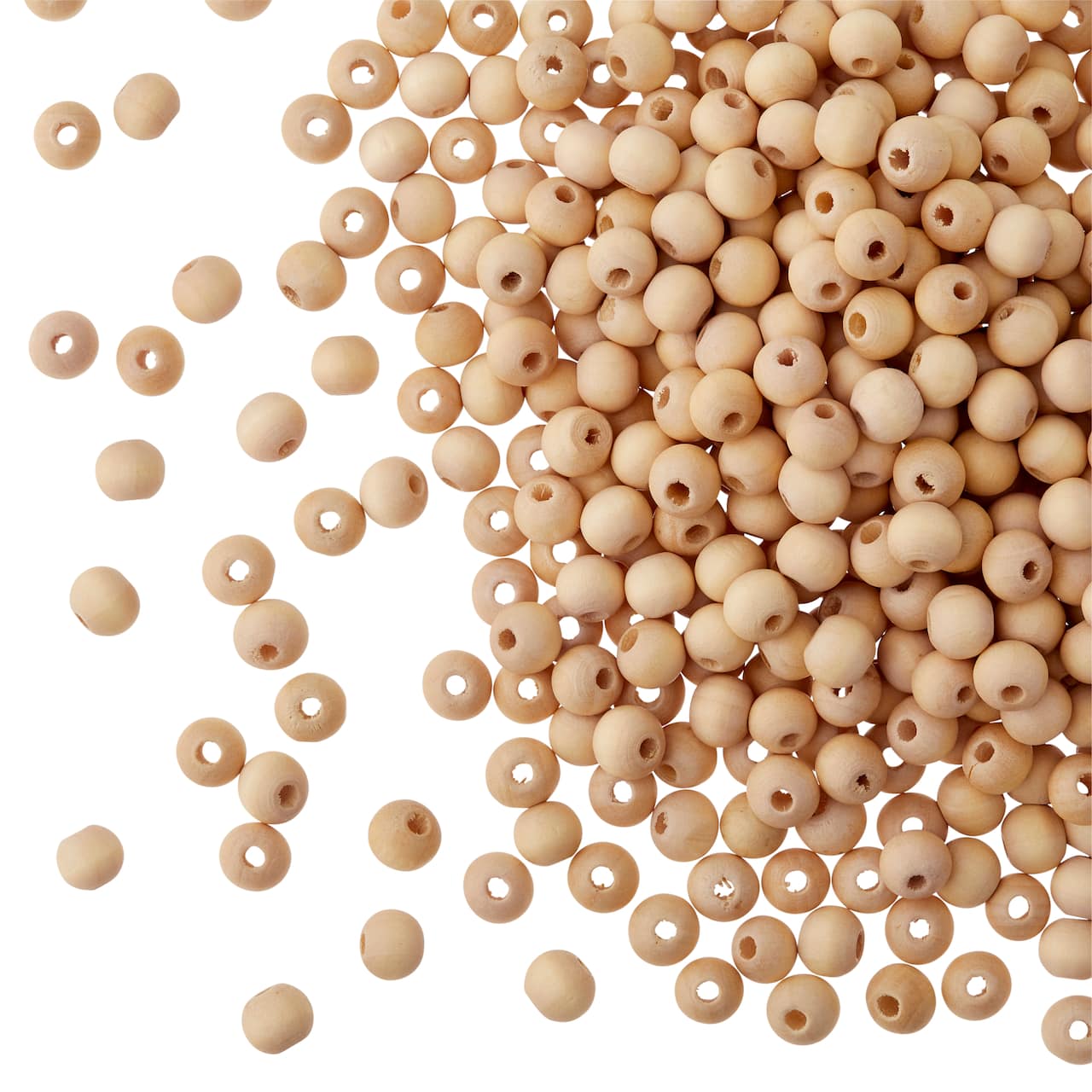 Perles rondes pour l’artisanat en bois naturel de 8 mm de Bead Landing